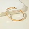Joias Transfronteiriças Europeias e Americanas Moda Retro Pulseiras Empilháveis Geométricas Simples Contas Redondas Abertas Conjunto de Pulseiras Douradas Brilhantes