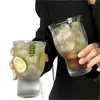 Estilo Ins Popular Taza de Vidrio de Boca Ancha para Jugo Taza Alta Creativa para Café Americano Helado Cerveza Bebidas Venta al por Mayor