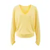 Camiseta Holgada de Murciélago de Manga Larga para Chica Popular, Nueva Blusa de Otoño para Mujer, Estilo Americano Perezoso, Protección Solar, Top Básico de Color Puro