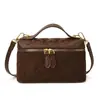 Bolsa de Mão Quadrada Pequena Versátil Estilo Coreano com Bloqueio de Cores para Mulheres, Novo Simples Nicho Inverno 2025 Bolsa de Ombro Transversal Xadrez