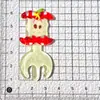 Núcleo de Manzana Transparente Gato Tenedor Acrílico DIY Pasador Funda de Teléfono Zapato de Madera Parche de Flor Materiales para Manualidades
