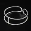 Pulsera de cadena de garra de venta caliente pulsera de alambre de diamante pulsera de dos capas completamente de diamante fabricantes de joyería al por mayor suministro B272