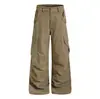 Los pantalones de trabajo de leñador lavados vintage OREETA son adecuados tanto para hombres como para mujeres, versátiles para ir al trabajo, de corte holgado, pierna ancha, corte recto, pantalones casuales