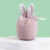 Bolsa de Dulces de Boda de Terciopelo con Orejas de Conejo Caja de Frutas para Dulces de Boda Regalo de Acompañamiento de Boda Bolsa de Regalo de Retorno de Boda
