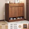 Gabinete de Entrada para Zapatos Madera Maciza Uso Doméstico Recibidor Estilo Mid-Century Gran Capacidad Montado en la Pared Almacenamiento de Entrada Zapatero Gabinete