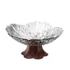Nova Fruteira de Pé Alto da Temu para Uso Doméstico, Prato de Petiscos para Sala de Estar, Fruteira em Formato de Pétala, Prato para Frutas Secas e Doces de Mesa de Centro