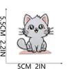 Parche Bordado Termoadhesivo Fiesta de Gatos Parche Bordado de Gatito de Dibujos Animados Parche Decorativo para Bolsa de Juguete de Moda Lindo Miau Miau