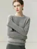 Suéter 100% cachemira pura para mujer, cuello redondo, corte holgado, versátil, diseño minimalista, con un tacto suave y cómodo, de manga larga, estilo pull-over, perfecto como capa base