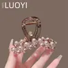 Novo Prendedor de Cabelo de Cristal e Pérola Super Brilhante com Temperamento Doce, Resistente, para Mulheres, Acessório de Cabelo de Luxo Leve para a Parte de Trás da Cabeça
