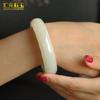 Pulsera de Jade Blanco de Mongolia Exterior de Xinjiang Imitación Alta Jade Hetian Pulsera de Jade Blanco Pulsera de Jade para Mujer Suministro en Vivo Venta al por Mayor