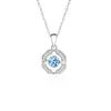 Collar Colgante Redondo Martillado Perfecto Octogonal de Plata de Ley 925 para Mujer Moissanita Lujo Accesible Estilo Ins Nicho Joyería de Cadena para Clavícula