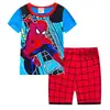 Ropa de Casa Manga Corta para Niños con Historia de Aviones Traje de Verano para Niños Traje para Aire Acondicionado Pijama de Dibujos Animados C04