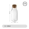 Restaurante Homestay Botella de Vidrio para Bebidas de Jugo Té con Leche Hervidor de Agua Fría Simple Resistente a Altas Temperaturas Corcho Botella para Infusión de Vino de Ciruela