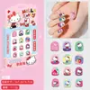 Pegatinas para Uñas Infantiles My Little Pony Usables 3D Cortas Uñas Postizas para Niños Removibles
