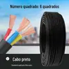 Cabo Rvv Preto Canteiro de Obras Residencial 1/1.5/2.5/4/6 Quadrado Fiação Fio Flexível Fiação Revestida Cabo de Carregamento