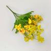 Flor de Simulación Mejorada 28 Cabezas Orquídeas Saltadoras Flor Falsa Manojo Pequeño de Crisantemos Ingeniería Hotelera Decoración de Bodas Margarita Pequeña