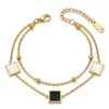 Pulsera popular de titanio y acero estilo ins, moderna, versátil, corazón, mariposa, estrella, geométrica, de acero inoxidable, joyería para la mano