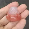 Pendente de Jade com Fecho Xiangyun de Seda Dourada Natural de Xinjiang para Mulheres Marca Alright Pingente de Jade Gota d'Água Fivela Segura Flor de Pessegueiro Jade Infundido