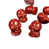 Cinnabar Cru Cristal Translúcido Areia Dança do Leão Casco de Tartaruga Borboleta Contas Soltas DIY Artesanal Contas Redondas Acessórios com Estampagem Dourada Atacado