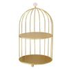 Rack de Armazenamento Gaiola de Pássaro de Ferro Forjado Caixa de Acabamento para Batom Perfume Skincare Rack de Exibição Caixa de Armazenamento de Cosméticos para Mesa