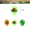 Decoraciones para Fiesta de Cumpleaños Temática de Dinosaurios Jurásicos Bandera de Dinosaurio Adornos para Pastel Globos Decoraciones Colgantes Espirales