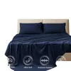 Ventas directas del fabricante: Juego de cuatro piezas transfronterizo de sábanas bajeras, sábanas, fundas de almohada, ropa de cama hipoalergénica, juego de ropa de cama para el hogar de color liso