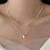 Colar Borboleta Pérola Prata de Lei S925 Design Feminino Senso de Estilo Nicho Senso de Alto Padrão Acessórios Sem Cor Corrente para Clavícula Versátil Tendência