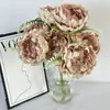 Novo Produto 7 Cabeças Não. 7 Peônias Flor de Peônia Artificial Flor Falsa Buquê Casamento Casamento Decoração Suave Arranjo de Flores Decoração