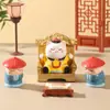 Miniatura de Palacio de Dibujos Animados con Figura de Resina de Emperador, Decoración de Escritorio para Alivio del Estrés
