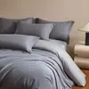 Conjunto de Roupa de Cama de Algodão de Fibra Longa de Alta Qualidade Algodão Puro Conjunto de Quatro Peças Embalagem em Caixa de Presente Luxo Leve Todo em Algodão Conjunto de Lençol e Capa de Edredom Universal para Todas as Estações 4