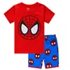 Pijama de Verano para Niños Traje de Spider-Man Ropa de Bebé Niños Verano Manga Corta Ropa de Casa para Aire Acondicionado Ropa Infantil