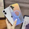 Capa Magnética para Celular Aurora que Muda de Cor Adequada para Apple 17Promax Gradiente 16 Tendência 15 Estilosa 14/13/12