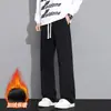 Calças retas simples estilo americano para homens, soltas e versáteis para outono e inverno, calças esportivas casuais que afinam