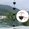 Cadena de Lluvia de Aleación de Aluminio con Doble Anillo Estilo Japonés Canalón de Techo Cadena para Desagüe Decoración Exterior para Villa Cadena de Lluvia Resistente a la Corrosión Cadena de Lluvia para Guiar el Agua