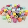 Cuentas de acrílico de colores de caramelo con forma de cubo de queso, cuentas de bloque de queso coloridas, accesorios de material para cadena de teléfono DIY, cuentas sueltas