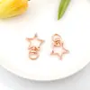 Llavero de Joyería de Dibujos Animados con Forma de Gatitos, Delfines, Estrellas, Corazones, Lunas, Flores y Conchas, Materiales para Joyería DIY de Aleación de Zinc