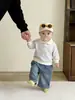 Conjunto de Ropa de Bebé para Primavera, Camisa Polo de Moda para Niños Estilo Coreano, Conjunto de Otoño, Jeans Casuales Versátiles para Bebés