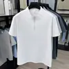 Camiseta Deportiva de Verano para Hombre con Cuello de Cremallera, Manga Corta, Transpirable, que Absorbe la Humedad, Estilo Nuevo, Informal para Edad Media, Manga Media, Venta al por Mayor