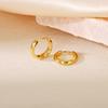 Aretes de Aro Lisos de Liberación Rápida Spot Acero de Titanio Aro Lujo Accesible Hebilla de Oreja de Gama Alta Aro para Oreja Versátil Elegante Aretes que No Pierden el Color