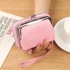 Mudança de couro vintage pequena bolsa clip fivela multi-compartimento porta-cartão alça de mão saco de moeda saco de presente