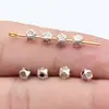 Contas Pequenas Furadas Padrão Prata Antiga 3,6X3,6X3,5Mm 0,17g, Venda Direta do Fabricante, Acessórios Populares
