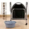 Asiento de inodoro de acero inoxidable engrosado hecho a medida, antideslizante, inodoro móvil, asiento de inodoro plegable y ajustable para personas mayores y mujeres embarazadas