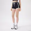 Shorts Deportivos de Cintura Alta con Ribete de Color Contrastante, Efecto Levanta Glúteos, Sin Costuras, Color Durazno, para Correr, Fitness, Yoga para Mujer