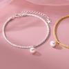 Nalan S925 prata esterlina fresco estrelado pérola pulseira estilo retro design mão jóias femininas S6780