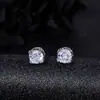 Brincos Cluster de Diamante Cheio de Novo Estilo Transfronteiriços para Homens, Modernos e Versáteis, Brincos de Flor de Íris em Forma de Cruz de Alto Padrão para Mulheres