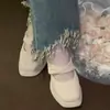 Elegantes e delicados saltos altos estilo francês para mulheres, nova coleção de outono 2026, perfeitos para figuras baixinhas e vestidos, apresentando um salto grosso e design Mary Jane
