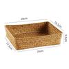 Cesta de Almacenamiento Tejida de Paja Tradicional China, Cesta de Almacenamiento para Té, Caja Organizadora para Artículos Varios, Juego de Tres Cestas de Almacenamiento, Cesta para Snacks de Juncia