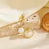 Pendente de Cobre Estrela-do-Mar em Forma de Concha Europeu de Luxo Leve com Strass para Mulheres Diário Casual Exquisito DIY Versátil Pendente de Cobre