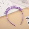Atacado Plástico Inglês Feliz Aniversário Hairband Crown Cap Adulto Crianças Aniversário Chapéu Decorações de Festa de Aniversário
