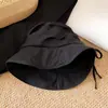 Sombrero de Pescador Plegado con Lazo Estilo Coreano para Mujer, Sombrero Delgado de Moda para Primavera y Verano con Gran Circunferencia de Cabeza, Nuevo Sombrero de Cubo